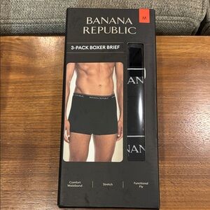Banana Republic Men's Black Boxer Briefs - 3 Pack